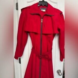 Karen Alexander Classic Red Trench Coat.
